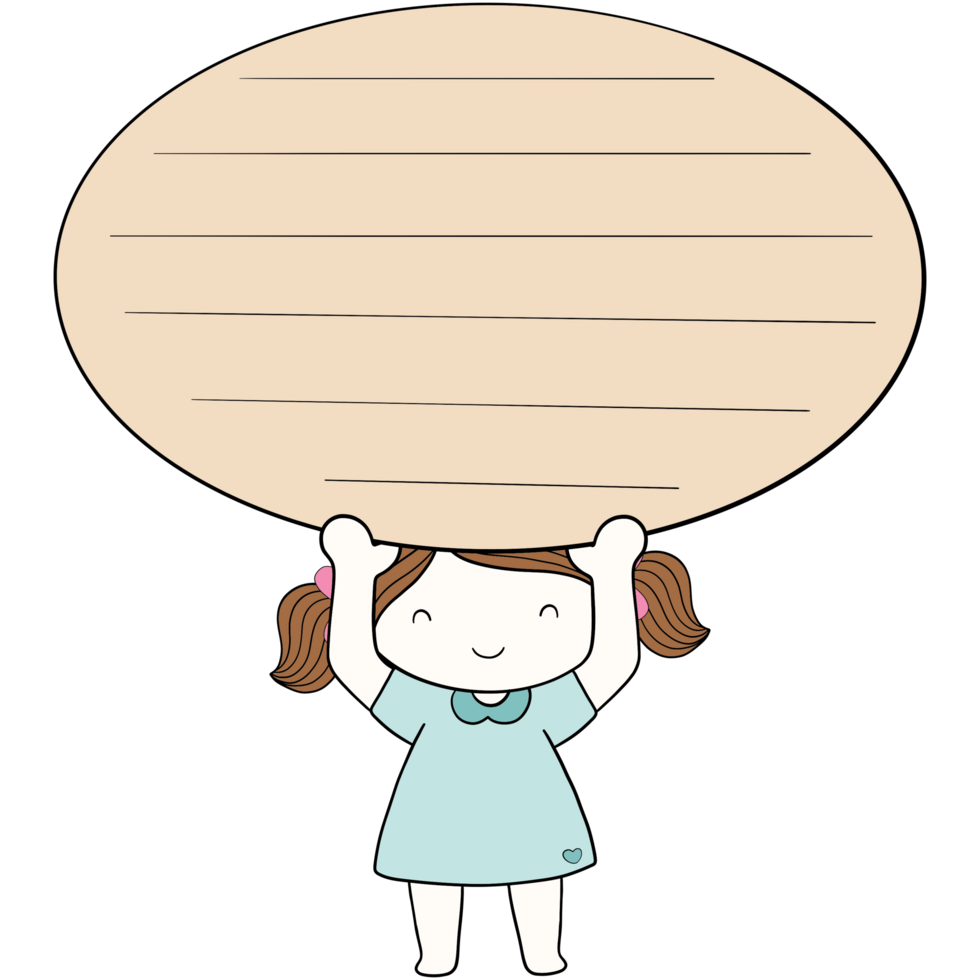 Cartoon little girl png
