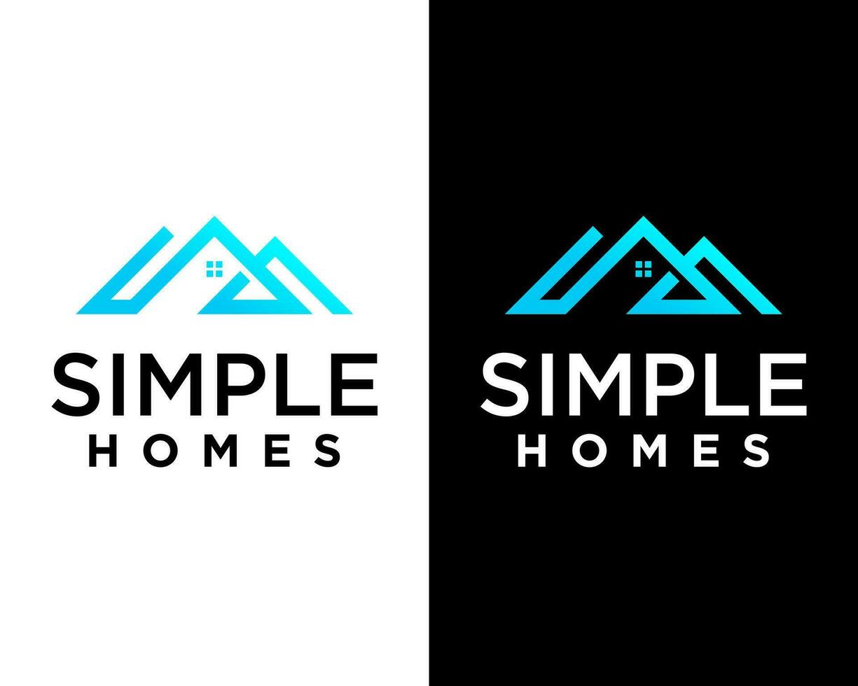 Letter S monogram roof home real estate logo design. vector