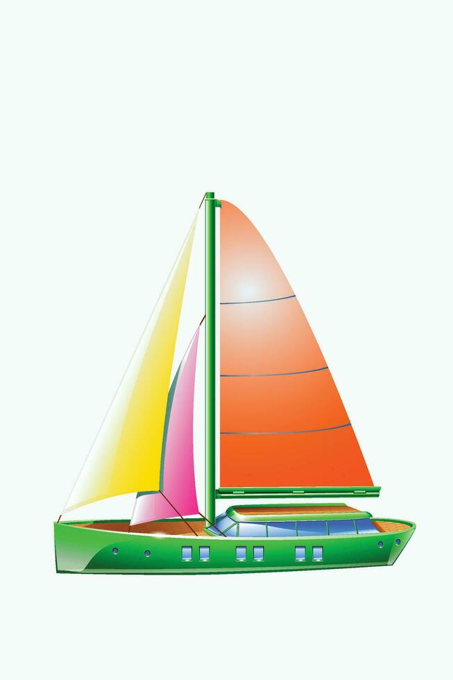 sailboat isolate on white vector