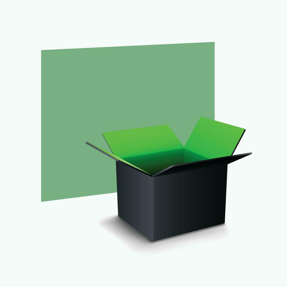 caja con bandera 2 vector