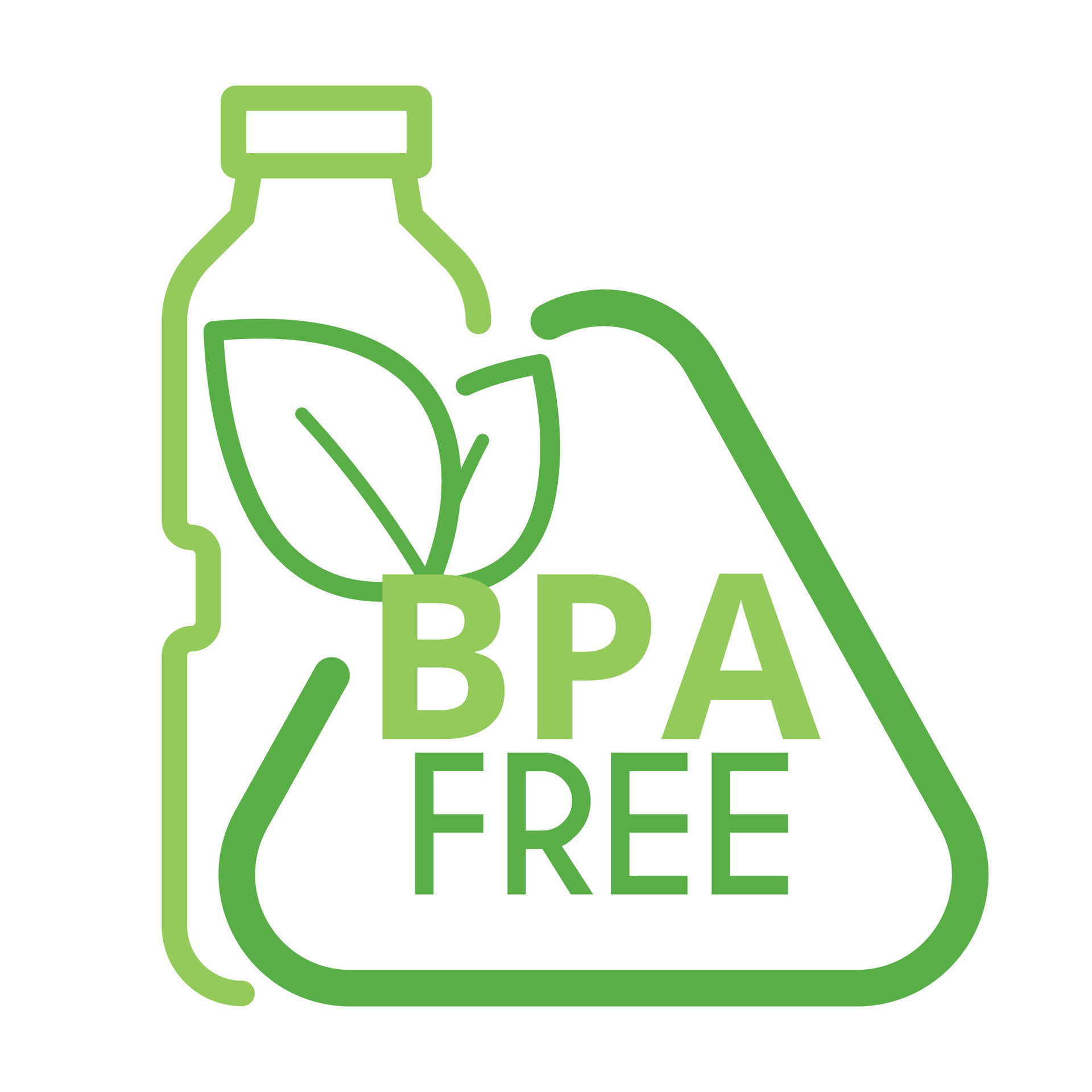 Logo for plastic Bpa free. Bisphenol A free product labeling.Nontoxic