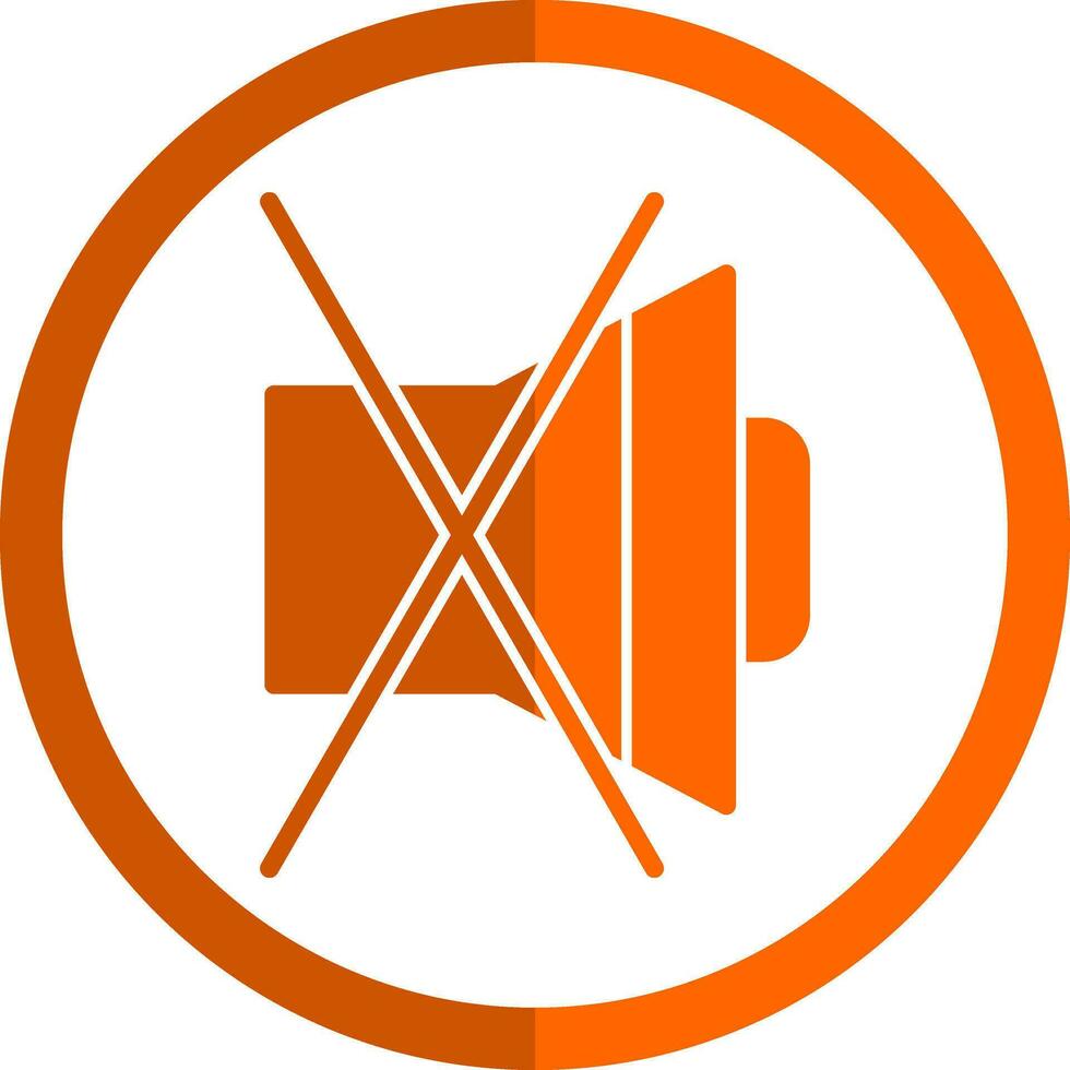Mute Vector Icon Design