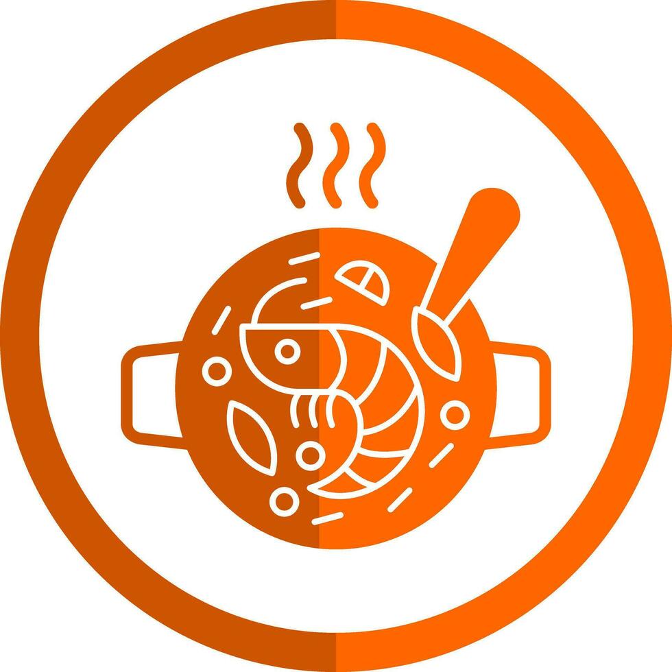 Seafood Paella Vector Icon Design