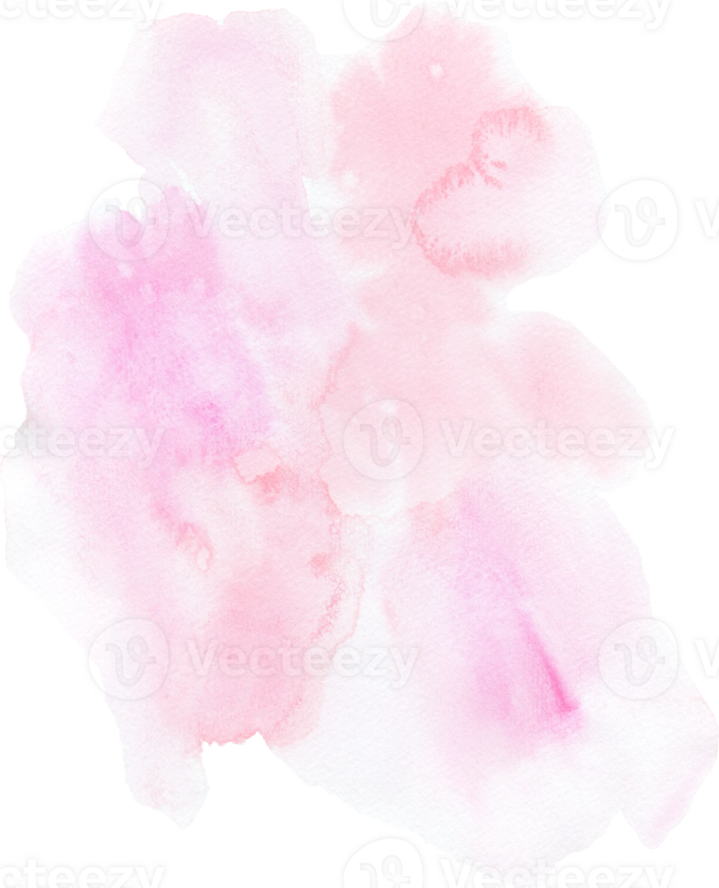 Pink watercolor texture hand-painted png