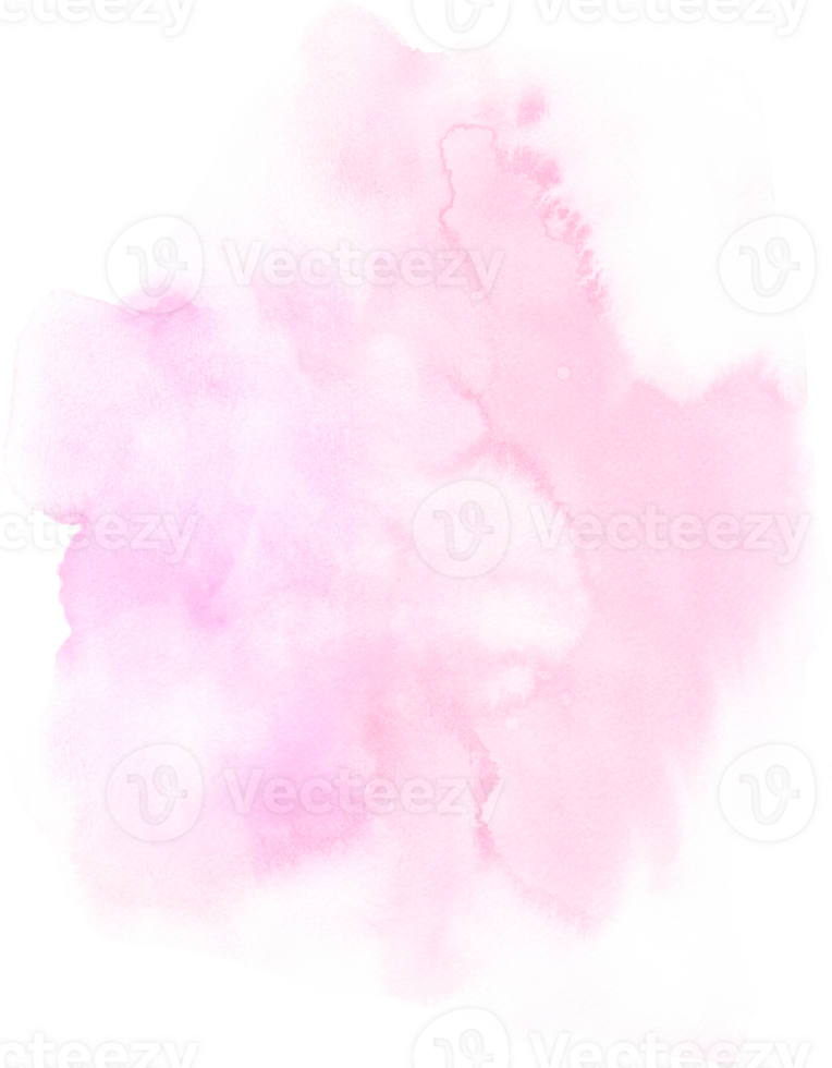 Pink watercolor texture hand-painted png