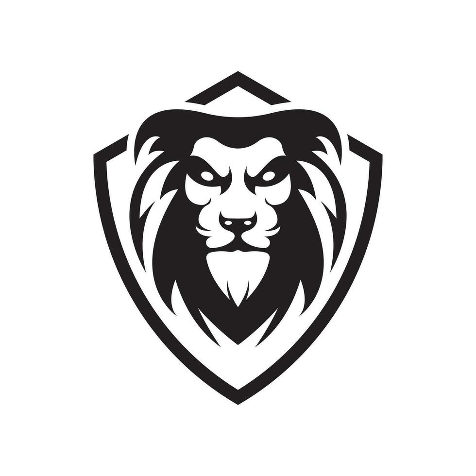 Lion head logo template vector icon