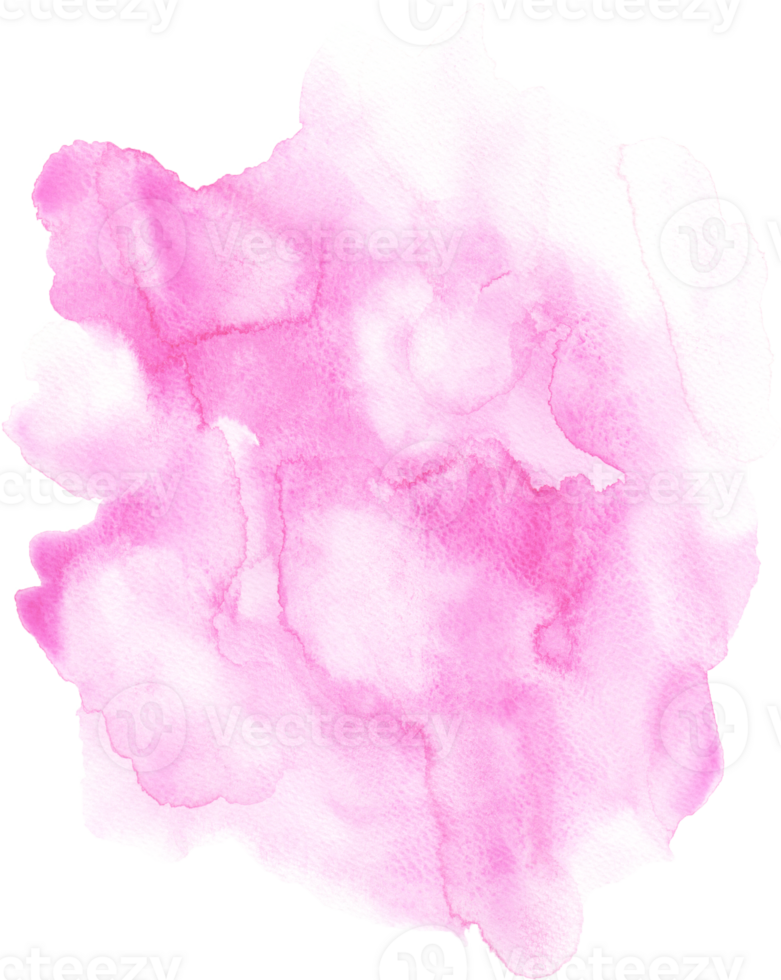 Pink watercolor texture hand-painted png
