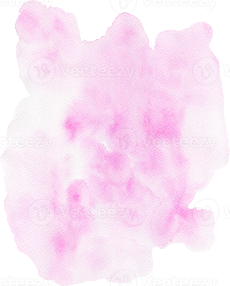 Pink watercolor texture hand-painted png