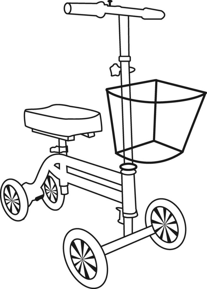 Knee Scooter Vector File