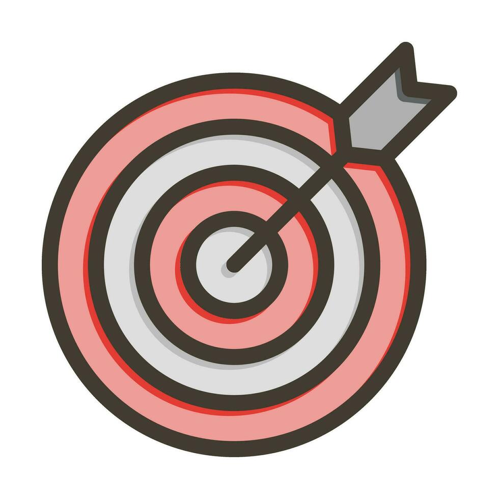 Goal Vector Thick Line Filled Colors Icon For Personal And Commercial Use.