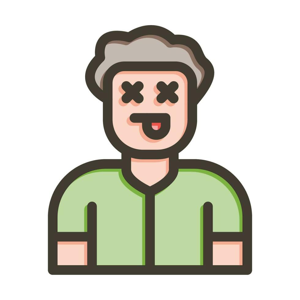 Dead Vector Thick Line Filled Colors Icon For Personal And Commercial Use.