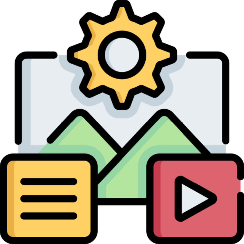content management icon design png