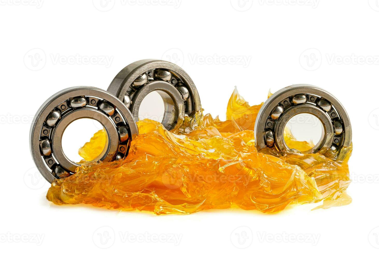 Ball bearing stainless with grease lithium machinery lubrication for automotive and industrial  isolated on white background photo