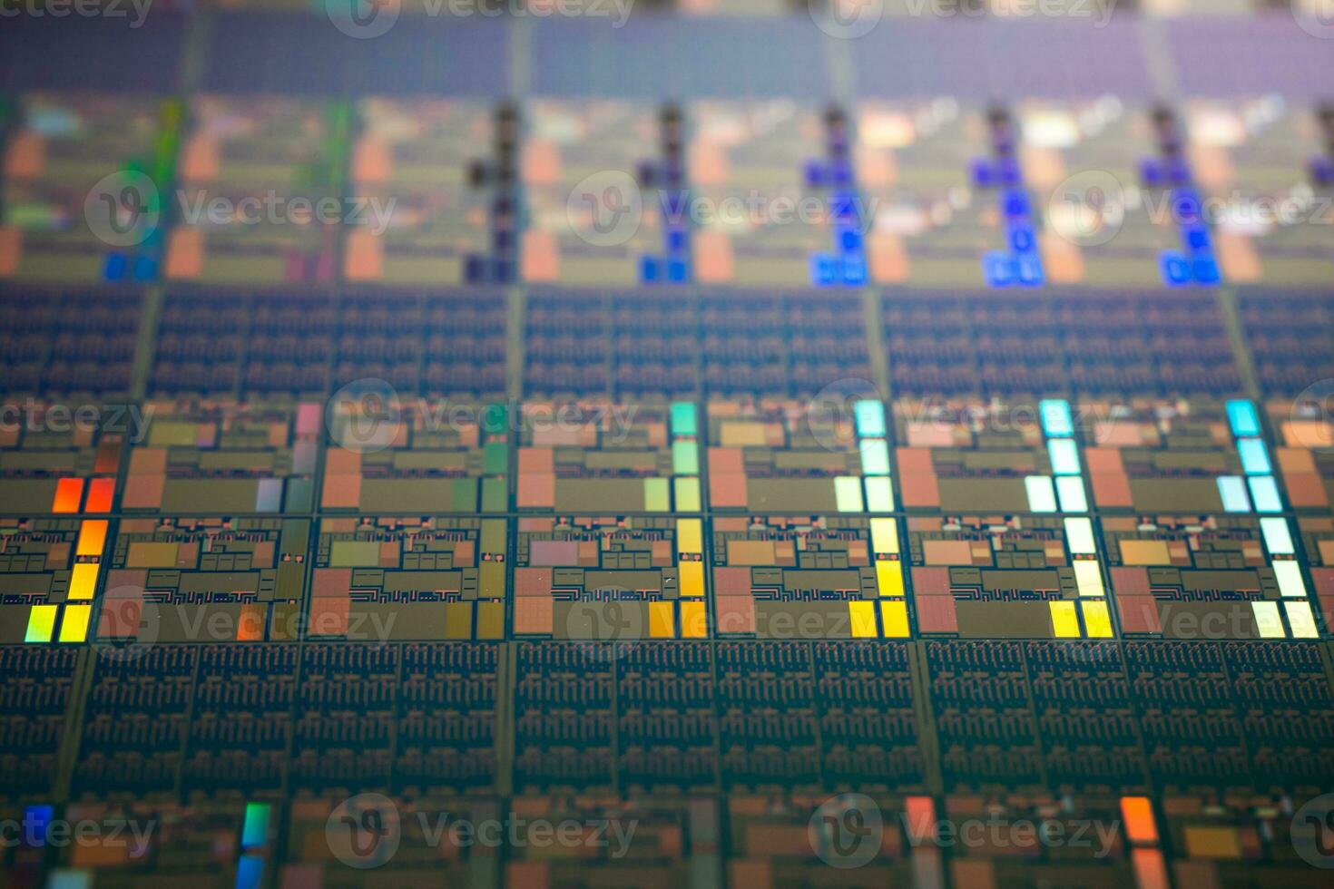 Silicon wafer for manufacturing semiconductor of integrated circuit. photo