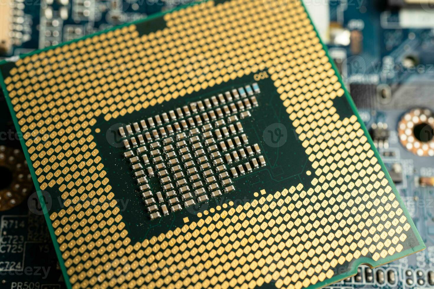 Central Processing Unit, CPU chip processor of computer mainboard, electronic technology. photo