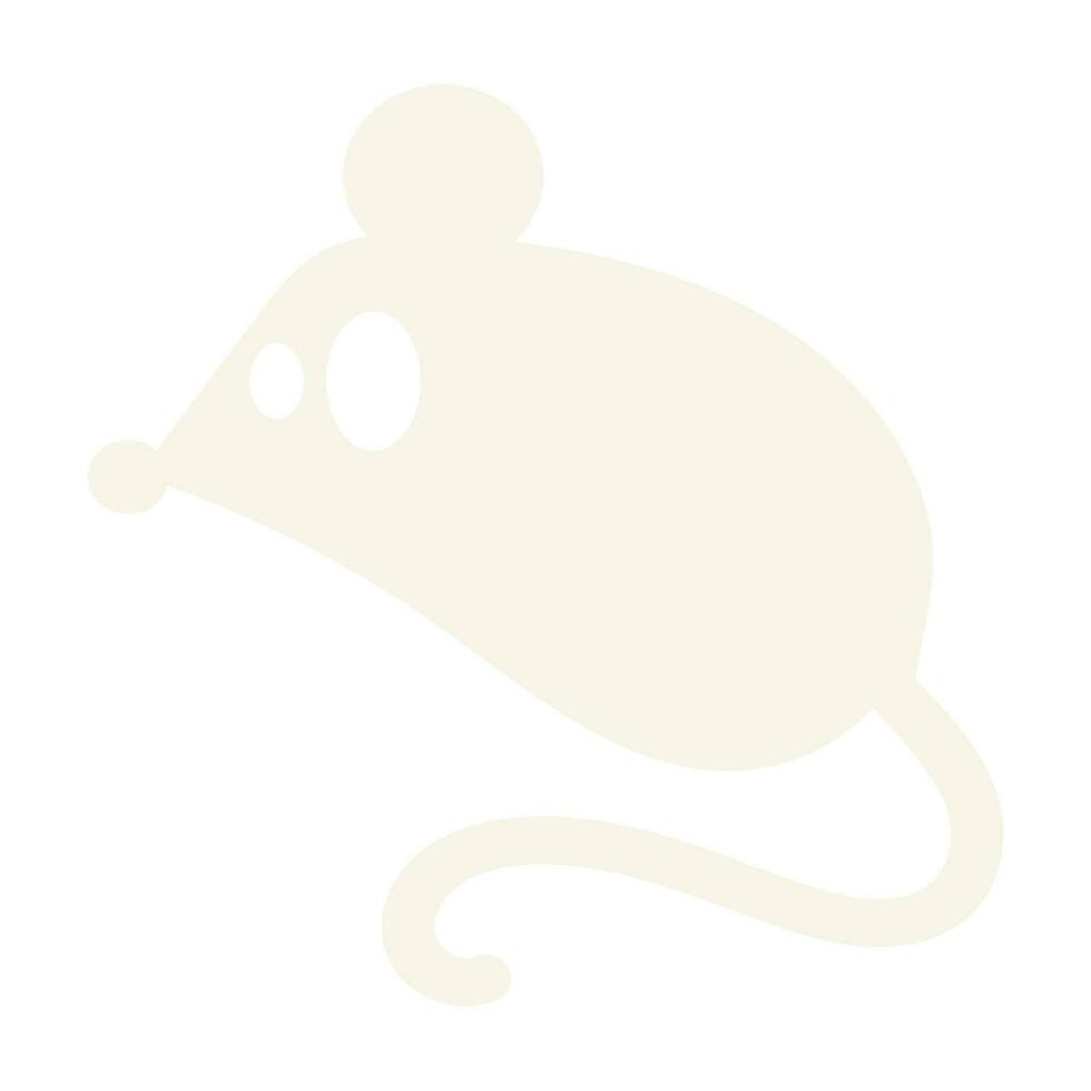 Halloween Flat Eared Tailed Mouse Icon vector