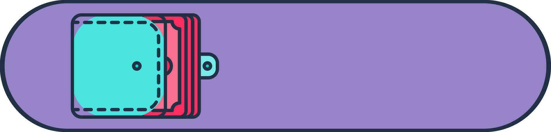 Lilac Slider Toggle With Open Money Wallet vector