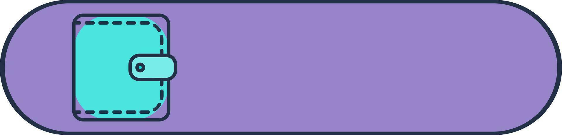 Lilac Slider Switch With Closed Wallet Symbol vector