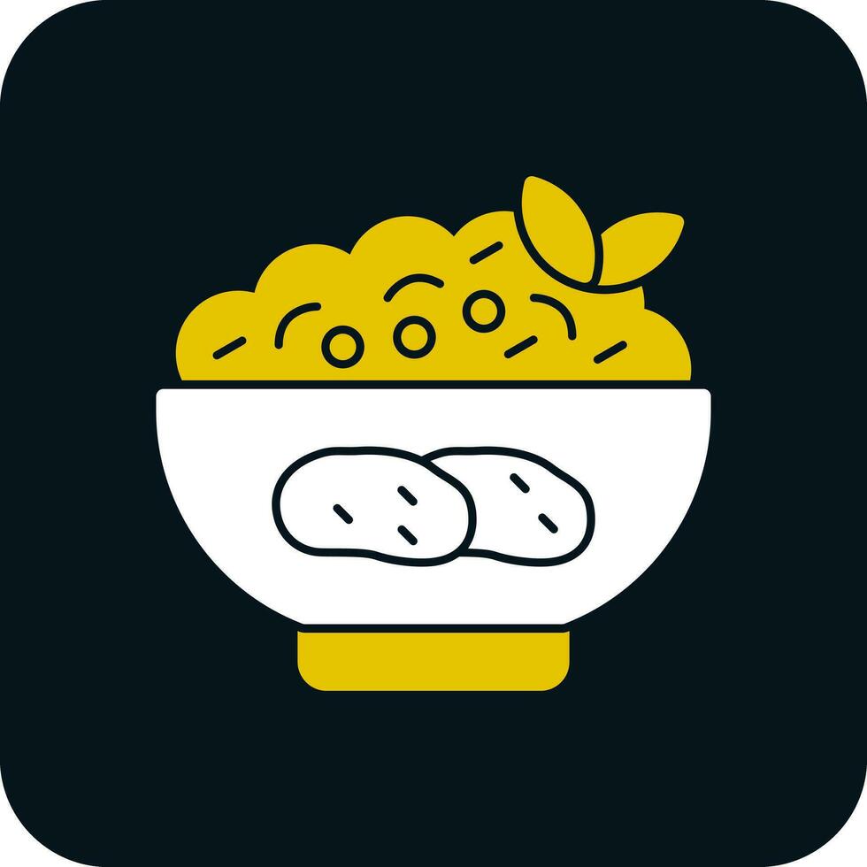 Mashed Potatoes Vector Icon Design