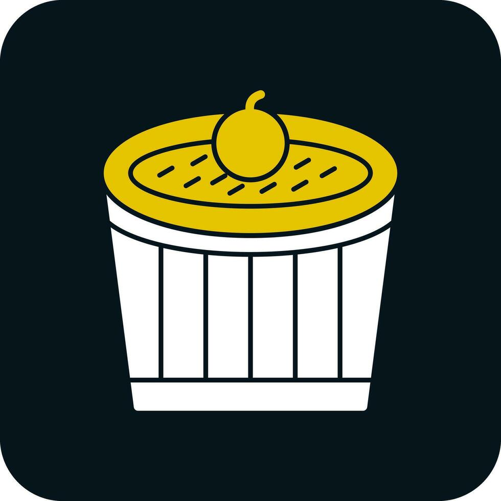 Creme Brulee Vector Icon Design