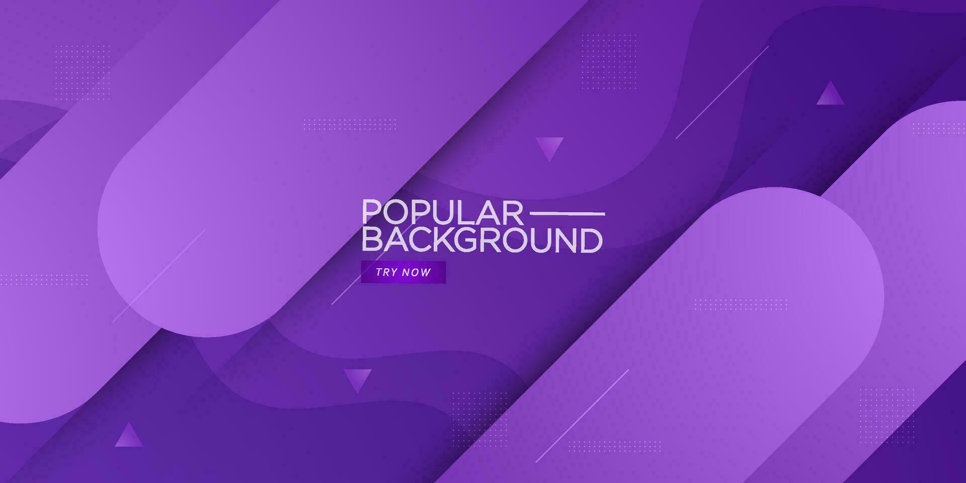 Dynamic abstract purple gradient illustration geometric background with simple rounded pattern. Cool and modern design. Eps10 vector