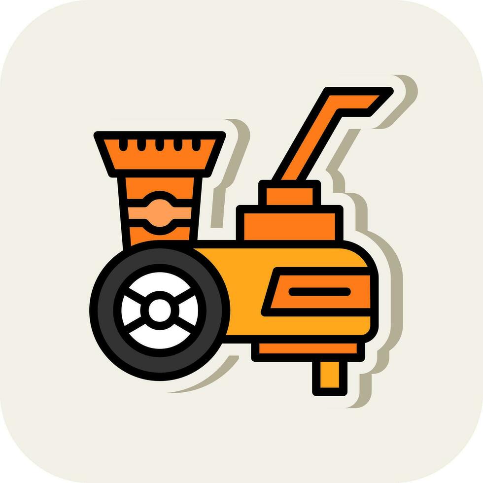 Wood chipper Vector Icon Design