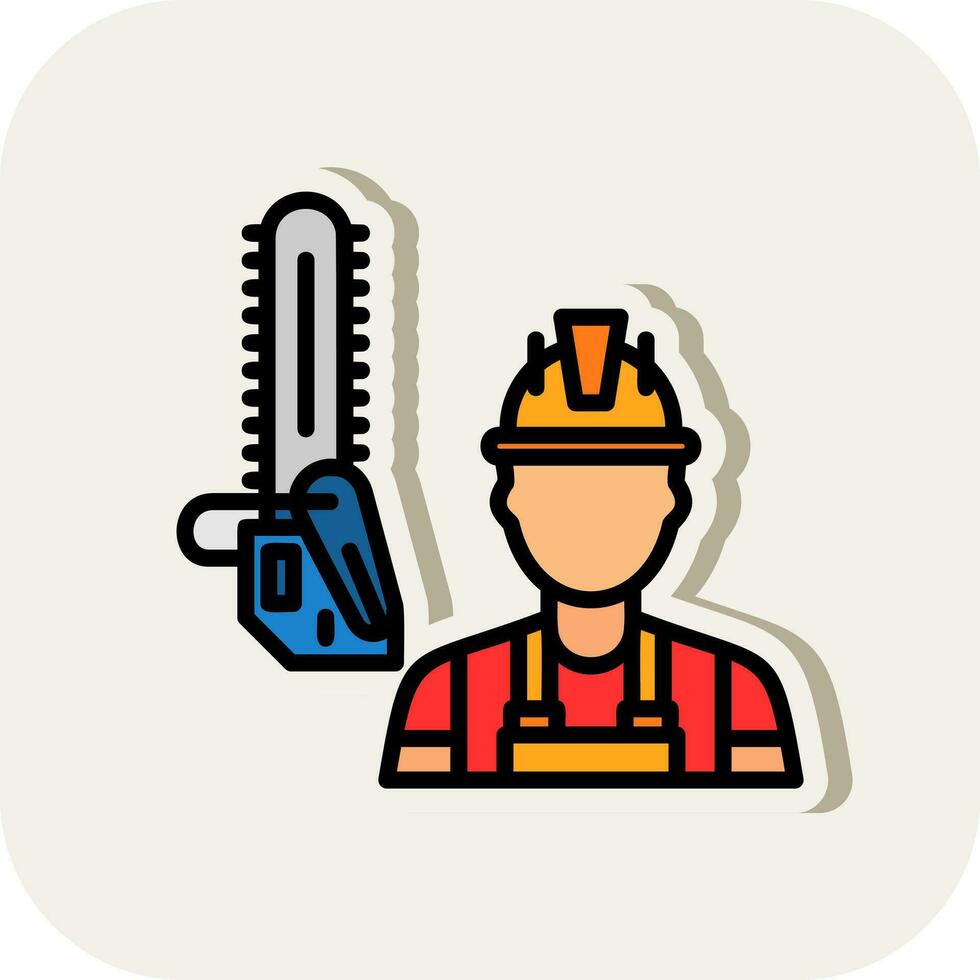 Lumberjack Vector Icon Design