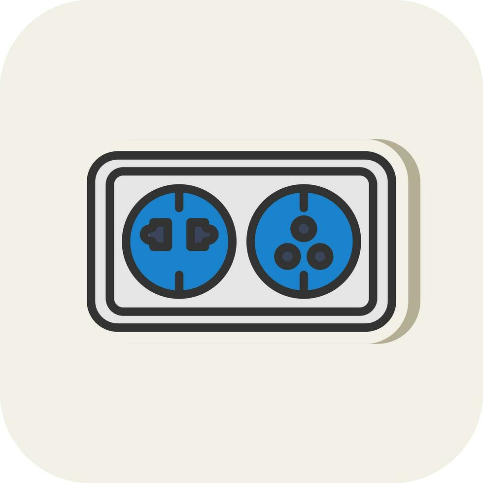 Wall socket Vector Icon Design