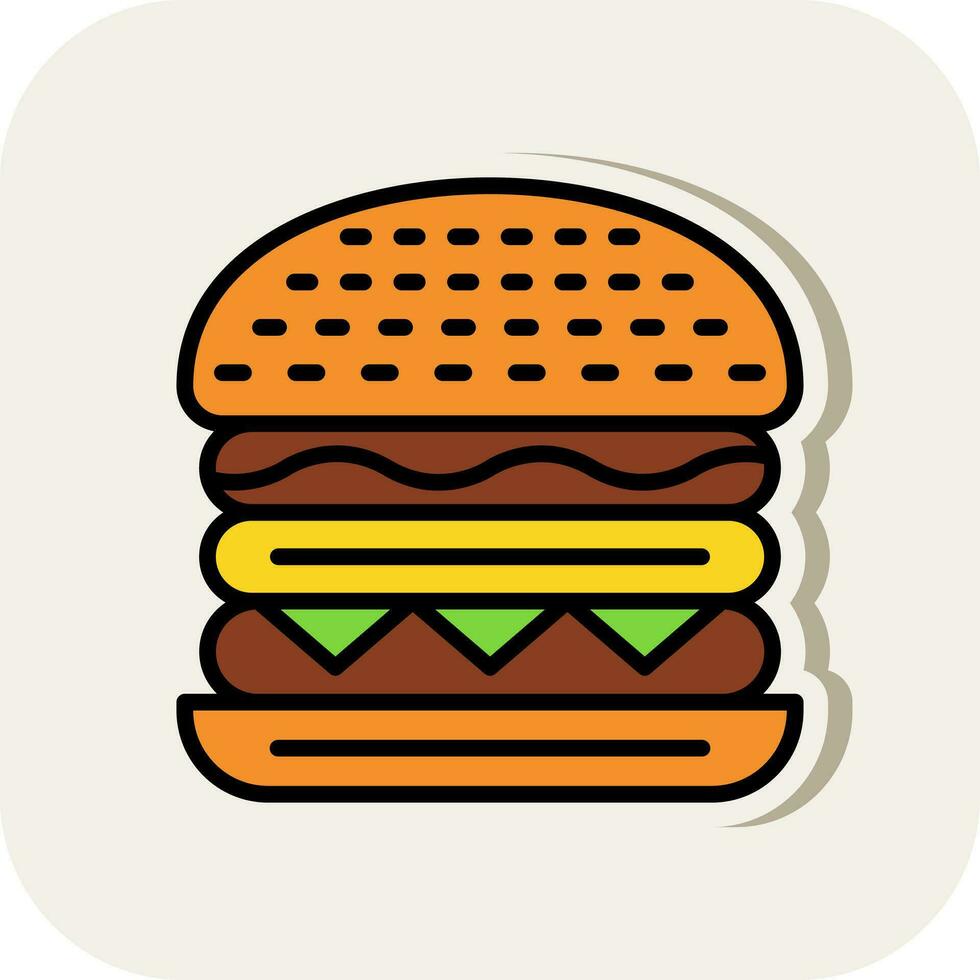 hamburguesa con queso vector icono diseño