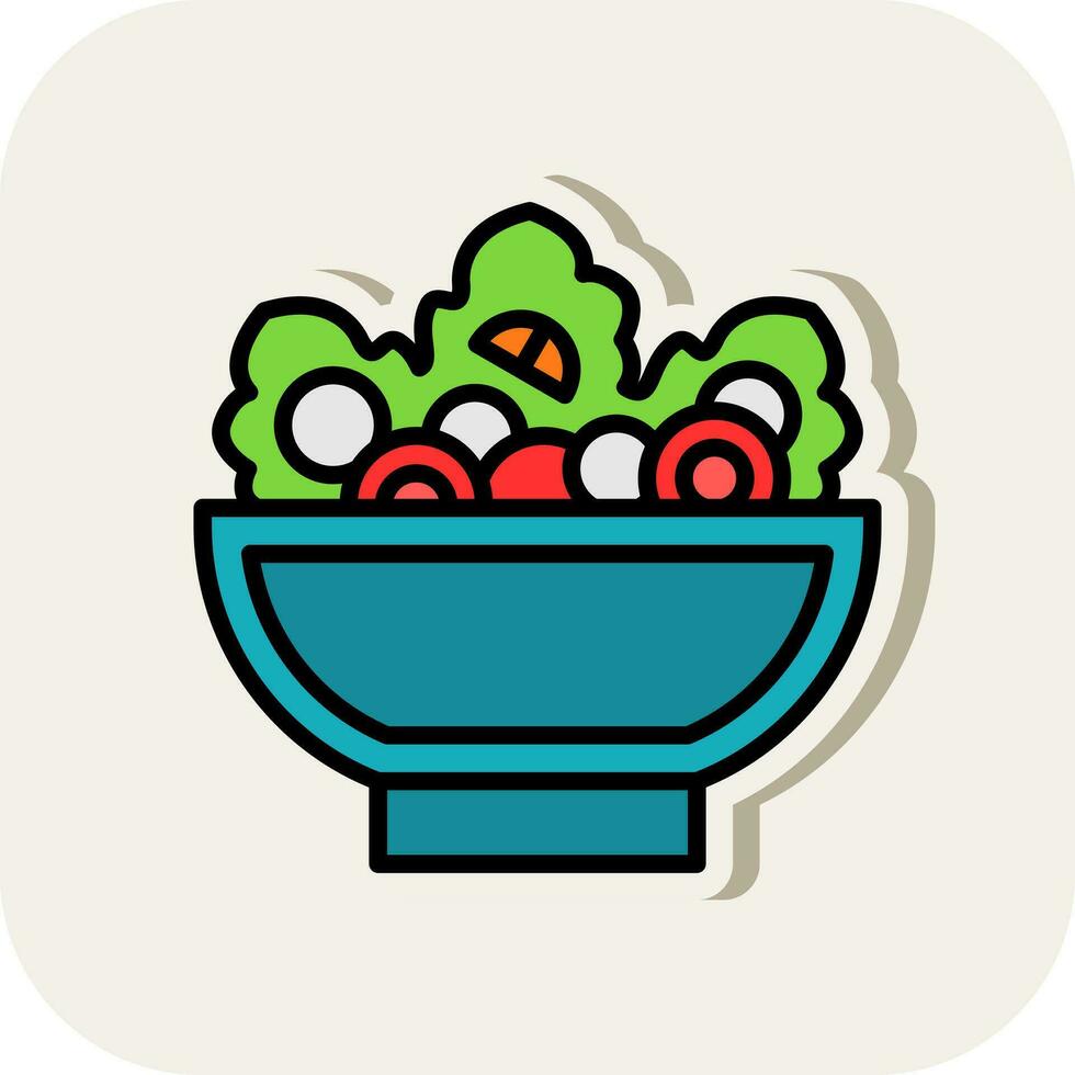 Greek Salad Vector Icon Design