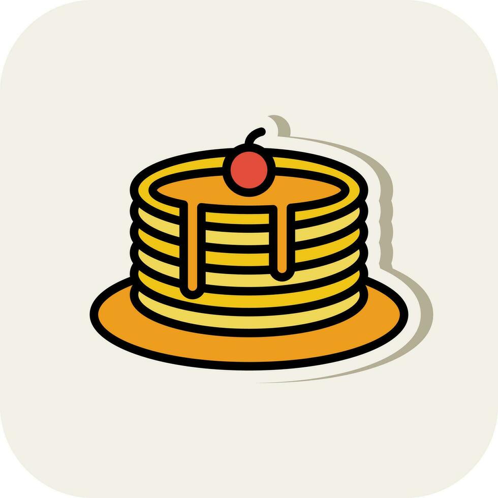 Pancakes Vector Icon Design