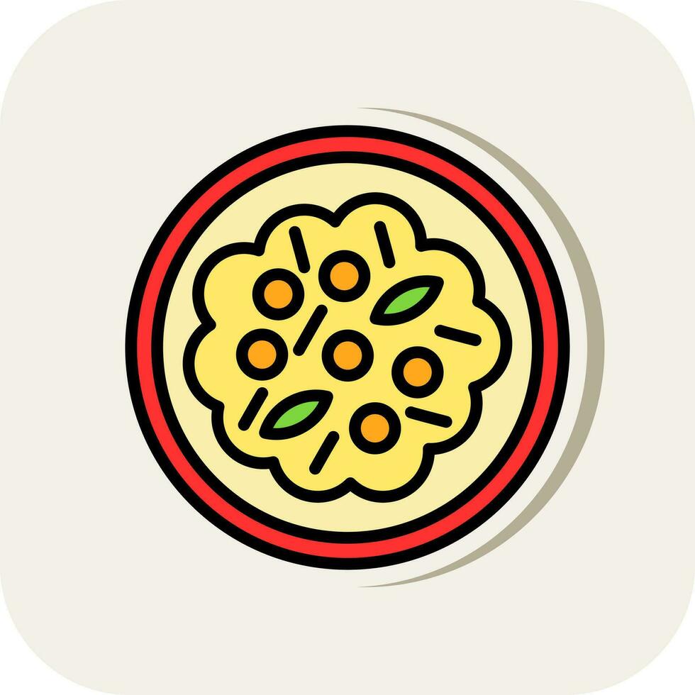 Vegetable Curry Vector Icon Design