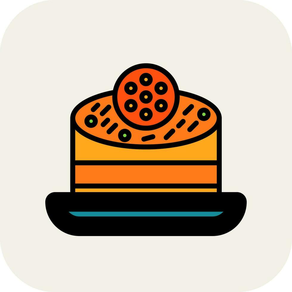 Oreo Cheesecake Vector Icon Design