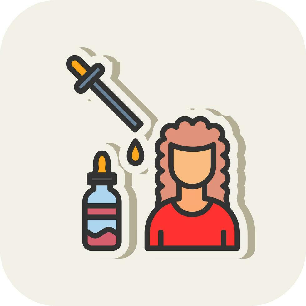 Hair Serum Vector Icon Design