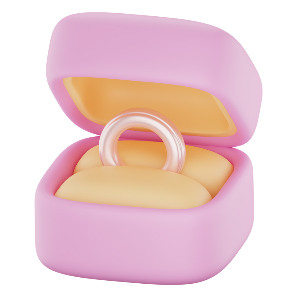 3d bague boîte illustration png