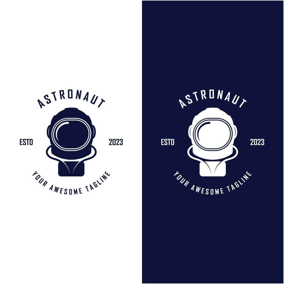 astronaut logo vector icon illustration design