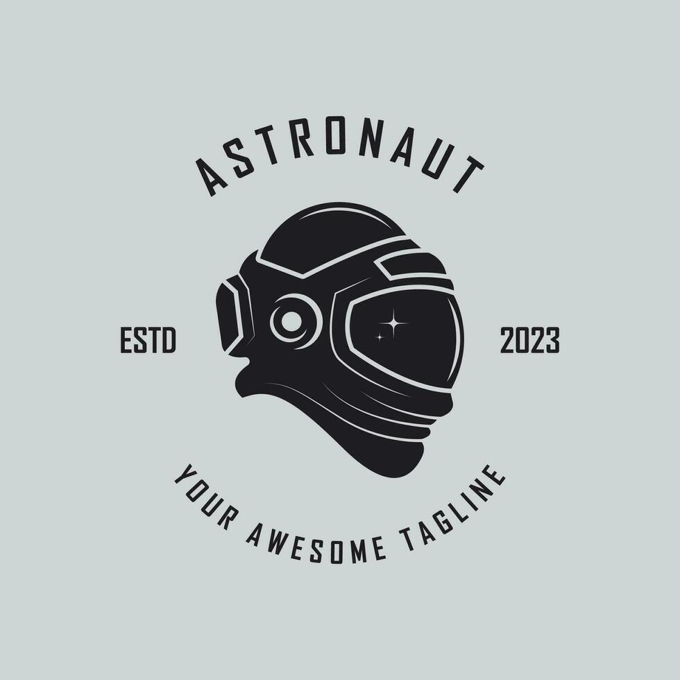 astronaut logo vector icon illustration design