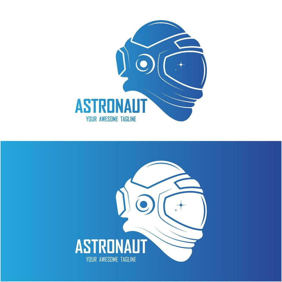astronaut logo vector icon illustration design