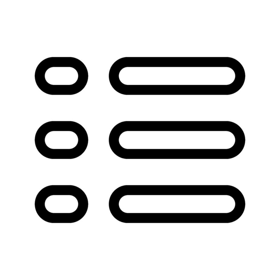 List Icon Vector Symbol Design Illustration