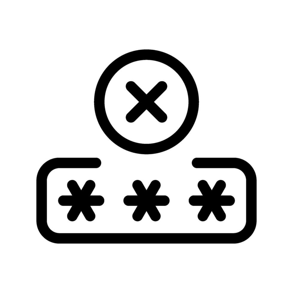 Wrong Password Icon Vector Symbol Design Illustration