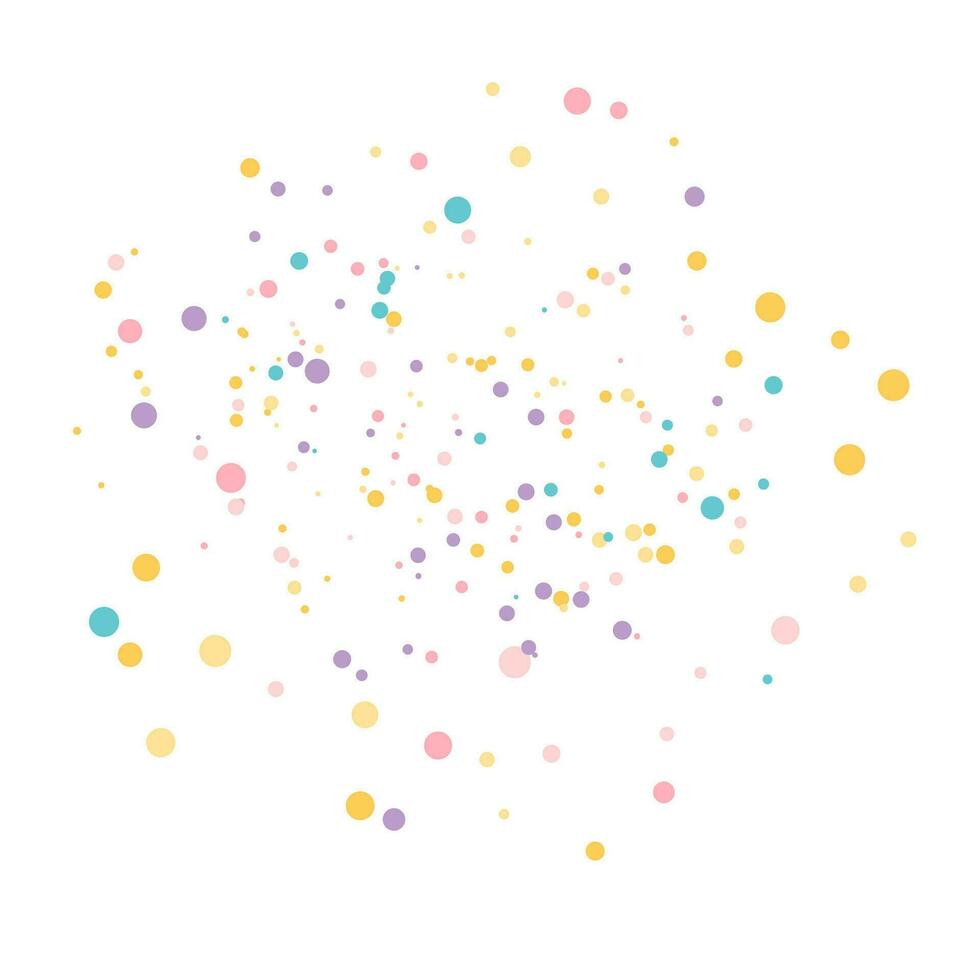 Multicolored festive confetti on white background vector