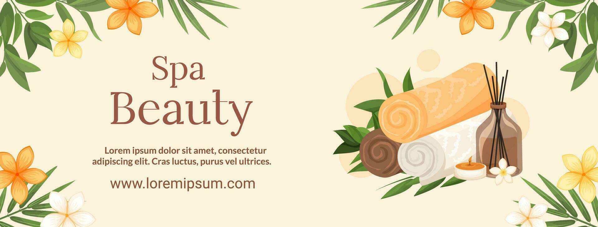 Spa beauty horizontal template banner vector