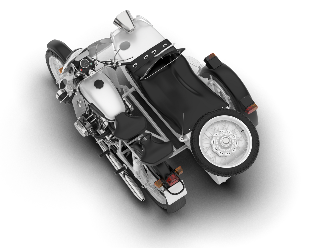 White fast bike isolated on transparent background. 3d rendering - illustration png