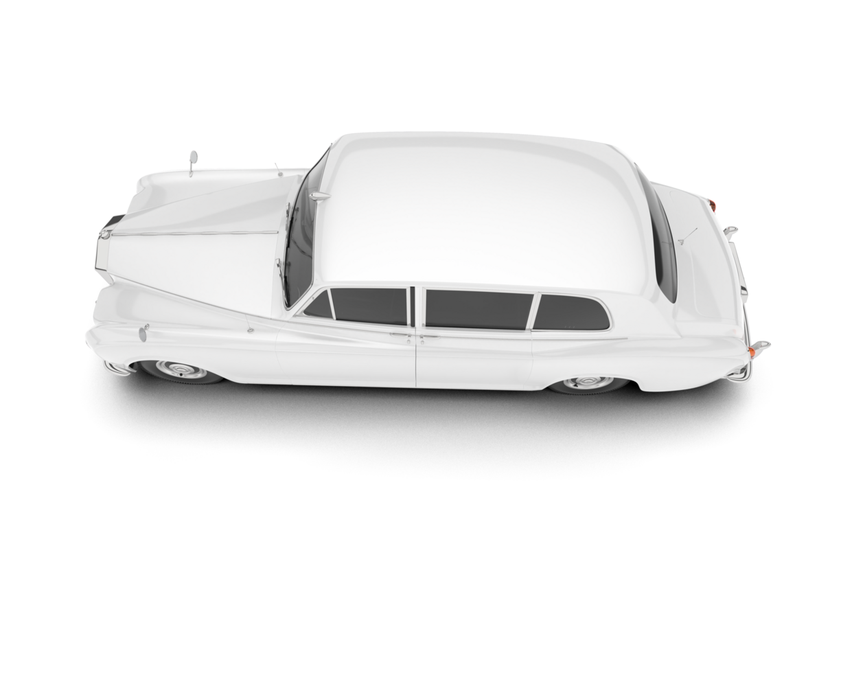 White luxury car isolated on transparent background. 3d rendering - illustration png