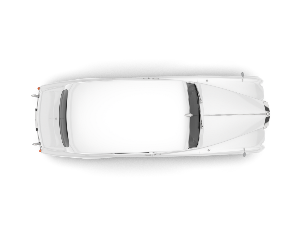 White luxury car isolated on transparent background. 3d rendering - illustration png