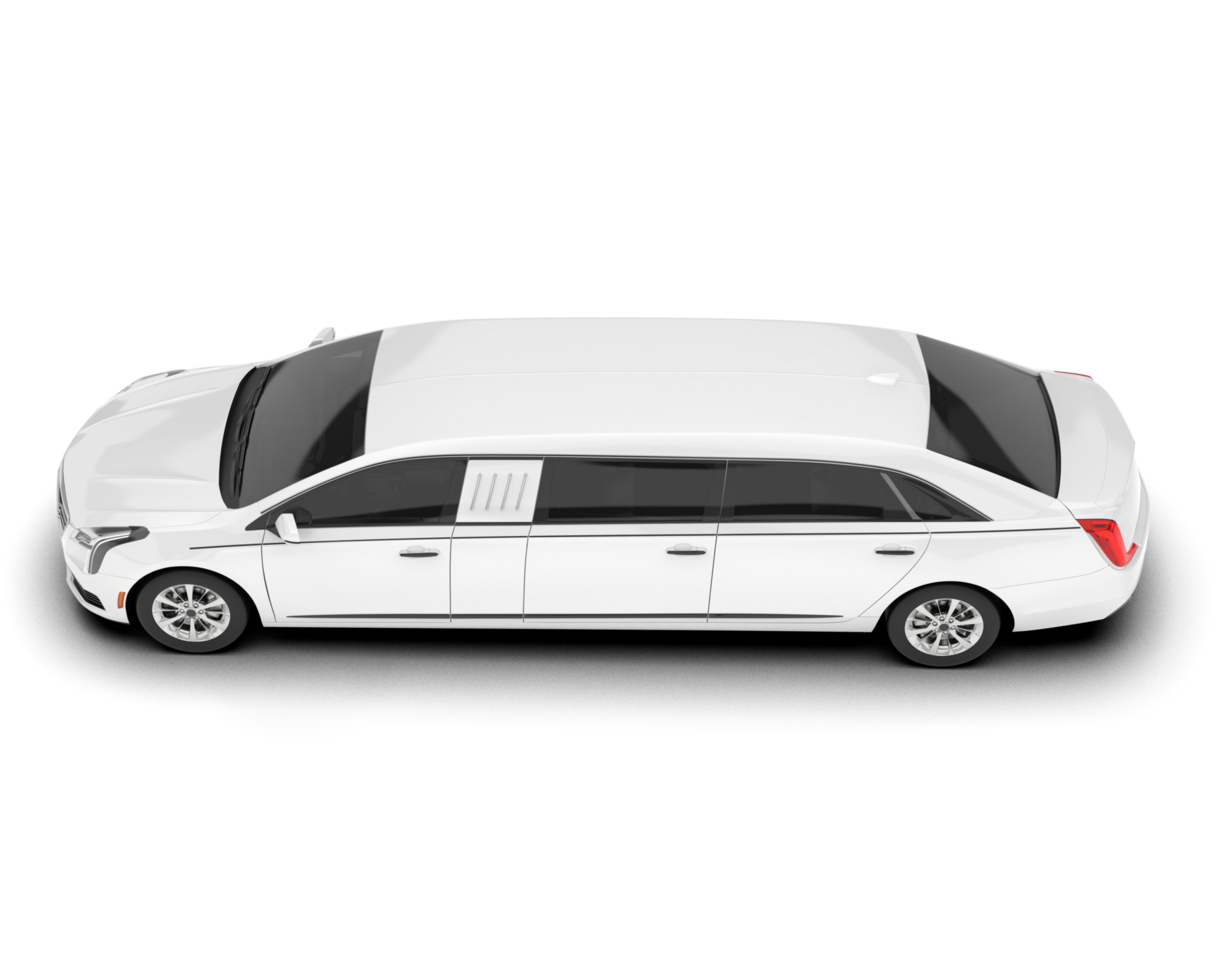 White luxury car isolated on transparent background. 3d rendering - illustration png