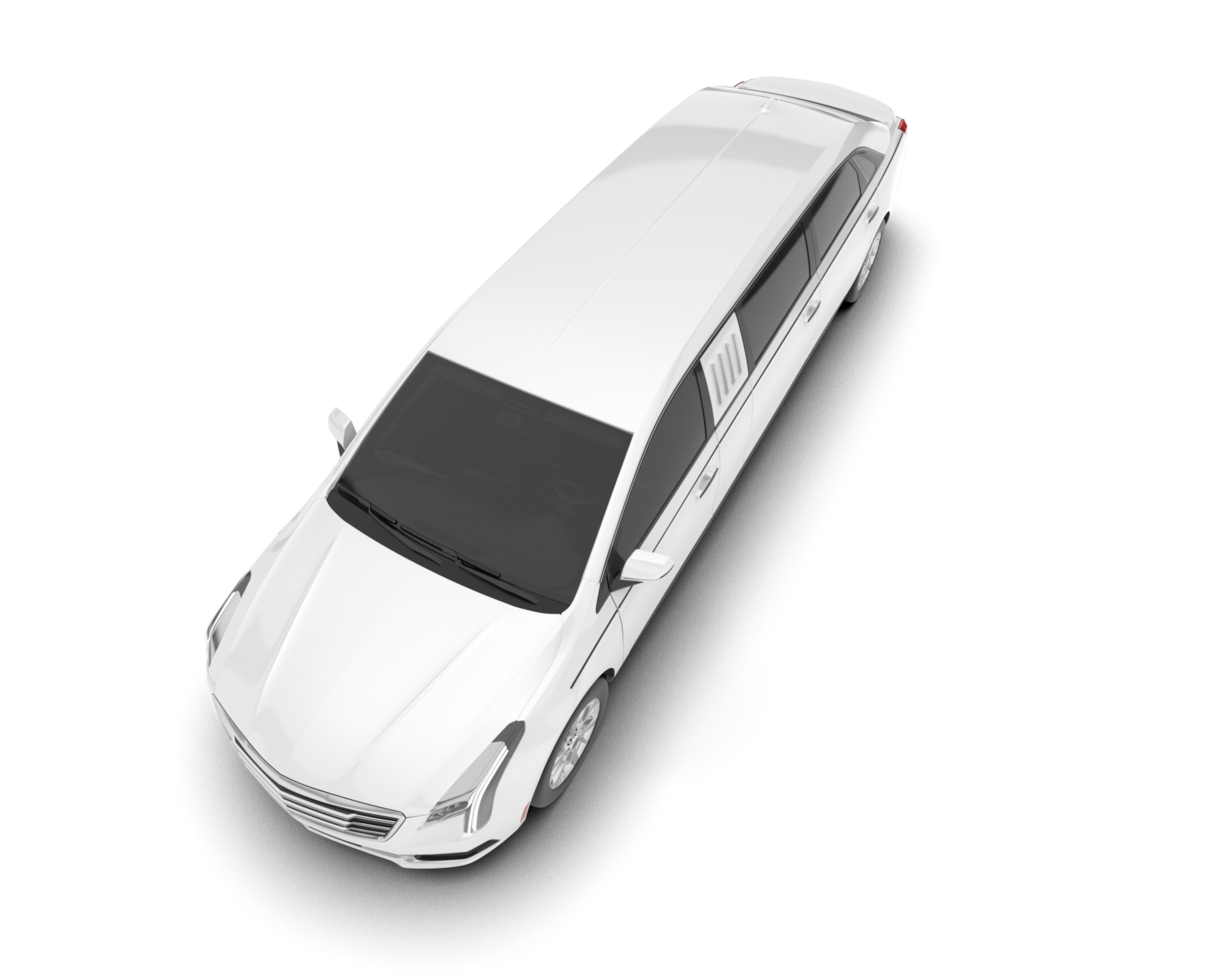 White luxury car isolated on transparent background. 3d rendering - illustration png