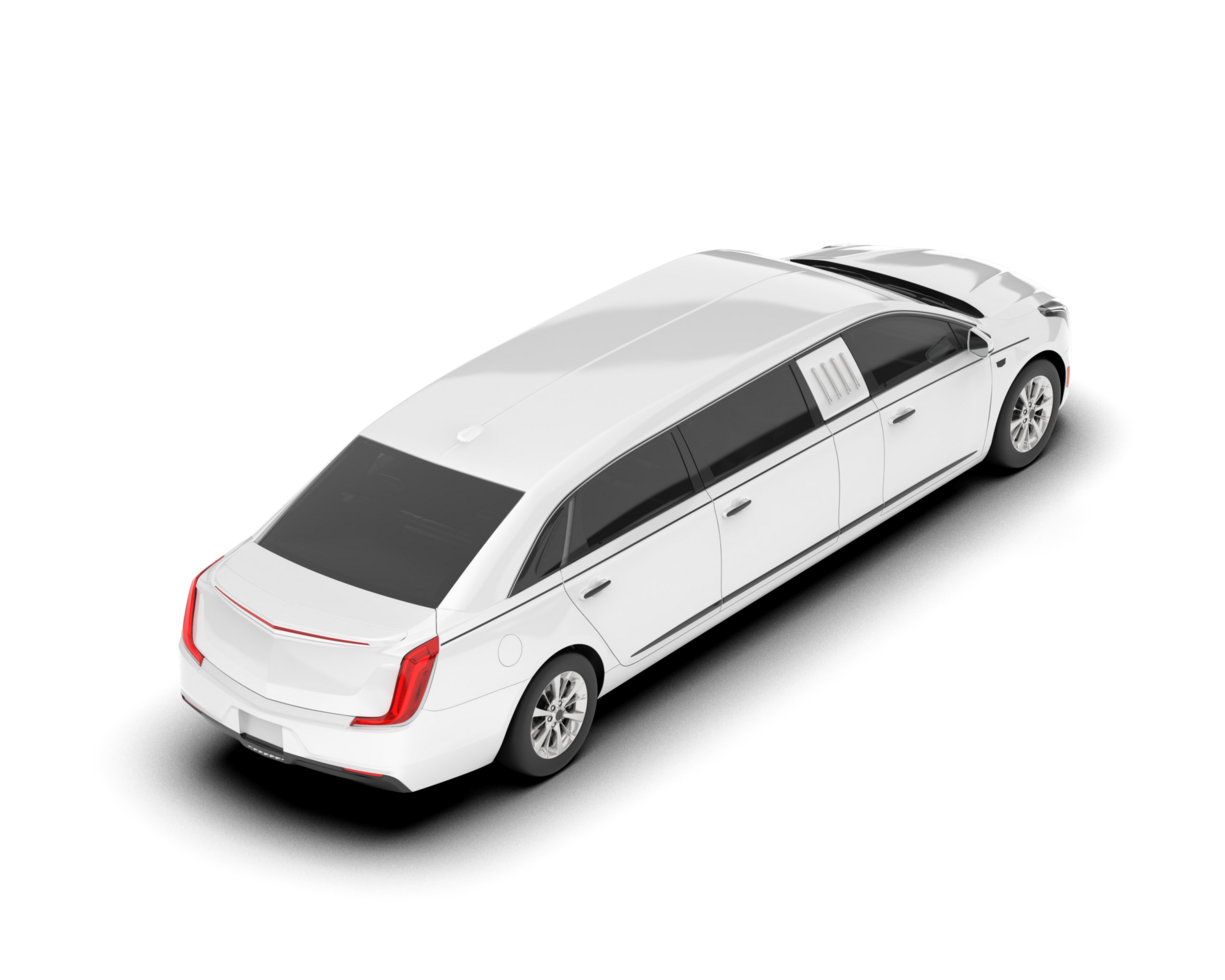White luxury car isolated on transparent background. 3d rendering - illustration png