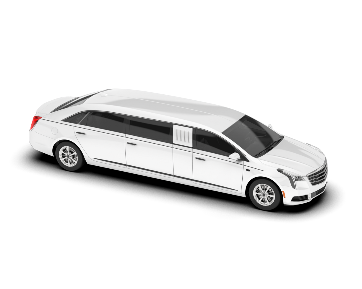 White luxury car isolated on transparent background. 3d rendering - illustration png