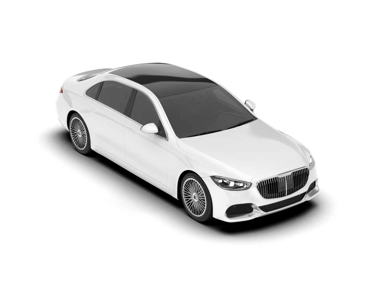 Weiß Luxus Auto isoliert auf transparent Hintergrund. 3d Rendern - - Illustration png